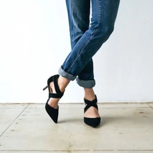 Sole Society Size 6.5B Tamra Beige Pointy Toe Suede Pump Shoes Heels - Picture 16 of 16